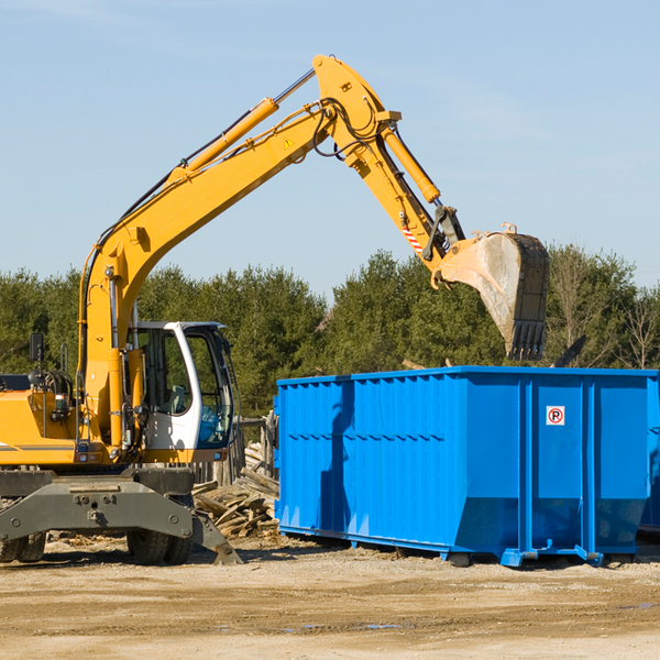 what happens if the residential dumpster is damaged or stolen during rental in Woodville